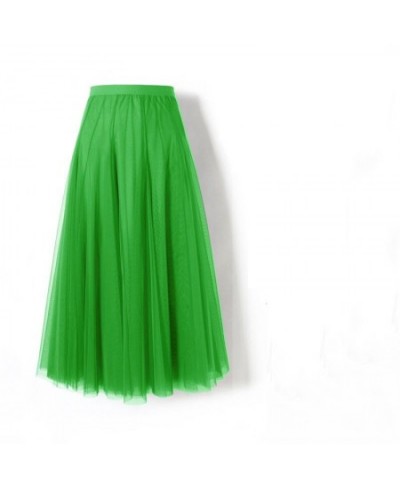 70-90cm Length Big Swing Tulle Skirt Women Autumn Winter Korean Cute Green Gray Black Long Tutu Skirt Faldas Mujer $30.15 - S...