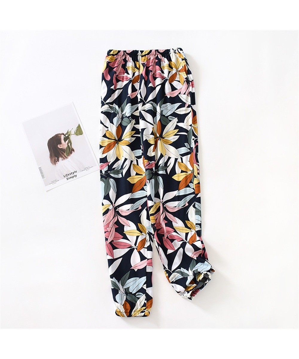 Spring Summer Printed Home Pants Women Thin Soft Sleep Pants Japanese Style Loose Sweat Trousers Femme Plus Size Bottoms $27....