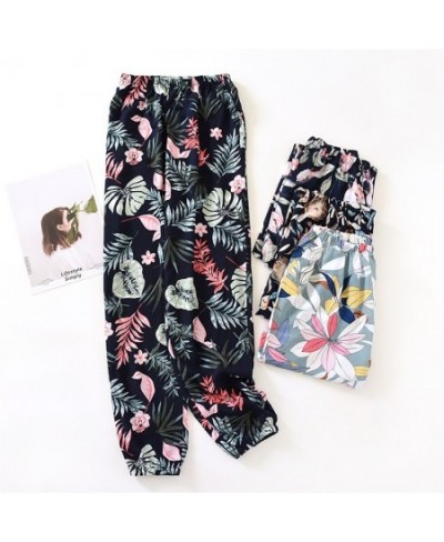 Spring Summer Printed Home Pants Women Thin Soft Sleep Pants Japanese Style Loose Sweat Trousers Femme Plus Size Bottoms $27....