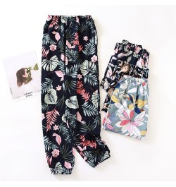 Spring Summer Printed Home Pants Women Thin Soft Sleep Pants Japanese Style Loose Sweat Trousers Femme Plus Size Bottoms $27....