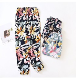 Spring Summer Printed Home Pants Women Thin Soft Sleep Pants Japanese Style Loose Sweat Trousers Femme Plus Size Bottoms $27....