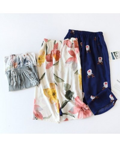 Spring Summer Printed Home Pants Women Thin Soft Sleep Pants Japanese Style Loose Sweat Trousers Femme Plus Size Bottoms $27....