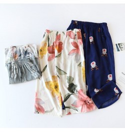 Spring Summer Printed Home Pants Women Thin Soft Sleep Pants Japanese Style Loose Sweat Trousers Femme Plus Size Bottoms $27....