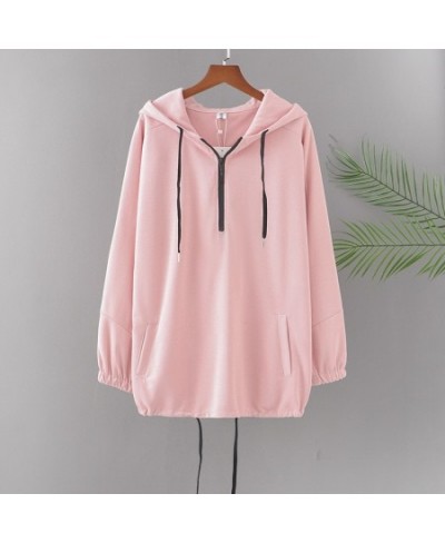 Women Clothing Hoodies & Sweatshirts Plus Size 2023 Autumn New Loose Casual Hooded Zipper Female Outerwear 6660 $59.56 - Plus...