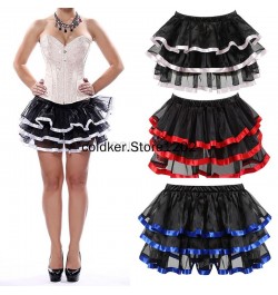 Ladies Lolita Style Kawaii Puffy Skirt Mesh Half Cake Pleated Skirt Corset Versatile Super Short Party Dance Skirts for Women...