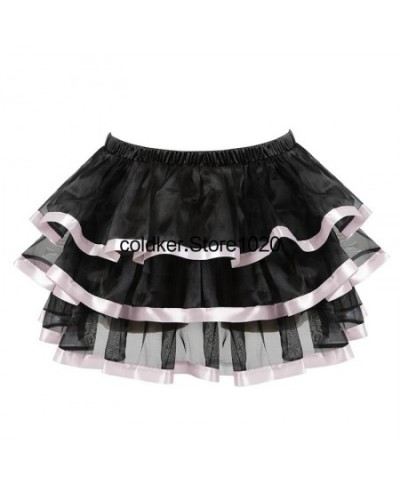 Ladies Lolita Style Kawaii Puffy Skirt Mesh Half Cake Pleated Skirt Corset Versatile Super Short Party Dance Skirts for Women...