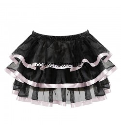 Ladies Lolita Style Kawaii Puffy Skirt Mesh Half Cake Pleated Skirt Corset Versatile Super Short Party Dance Skirts for Women...