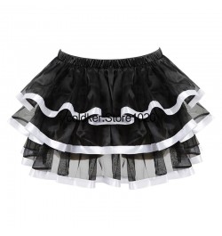 Ladies Lolita Style Kawaii Puffy Skirt Mesh Half Cake Pleated Skirt Corset Versatile Super Short Party Dance Skirts for Women...