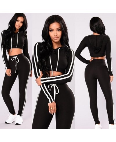 Summer Women Two Piece Set Hoodies Crop Top+Pant Suit Tracksuit Fall Winter Sports Fitness Jogging Femme Ensemble Female $37....