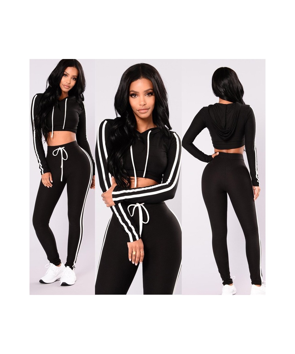 Summer Women Two Piece Set Hoodies Crop Top+Pant Suit Tracksuit Fall Winter Sports Fitness Jogging Femme Ensemble Female $37....