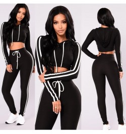 Summer Women Two Piece Set Hoodies Crop Top+Pant Suit Tracksuit Fall Winter Sports Fitness Jogging Femme Ensemble Female $37....