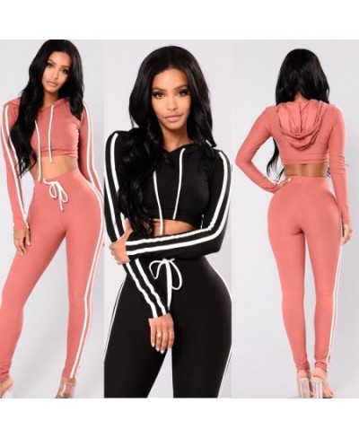 Summer Women Two Piece Set Hoodies Crop Top+Pant Suit Tracksuit Fall Winter Sports Fitness Jogging Femme Ensemble Female $37....