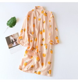 Japanese kimono dressing gown spring and autumn ladies cotton crepe cloth thin summer bathrobe home service sleepwear bath ro...