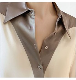 Spring Summer Elegant Fashion Patchwork Buttons Shirt Ladies Long Sleeve Temperament All-match Cardigan Tops Women Simple $38...