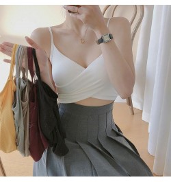 Camisole vest women with chest pad summer outer wear all-match slim short section inner bottoming beautiful back underwear $2...