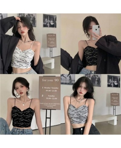 Camisole vest women with chest pad summer outer wear all-match slim short section inner bottoming beautiful back underwear $2...