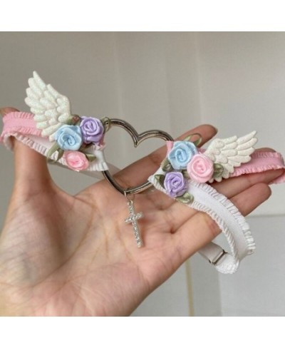 Japanese Flower Wing Leg Ring Sweet Bridal Wedding Party Garter Belt Thigh Harness with Pendant for Womens $15.80 - Underwear