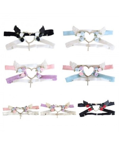 Japanese Flower Wing Leg Ring Sweet Bridal Wedding Party Garter Belt Thigh Harness with Pendant for Womens $15.80 - Underwear