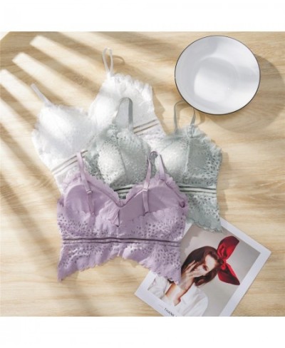 2023 new bra sexy gathering detachable exquisite lace breathable no steel ring bra lingerie $14.49 - Underwear