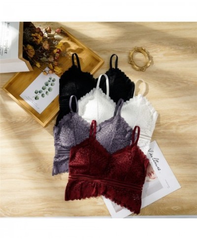 2023 new bra sexy gathering detachable exquisite lace breathable no steel ring bra lingerie $14.49 - Underwear