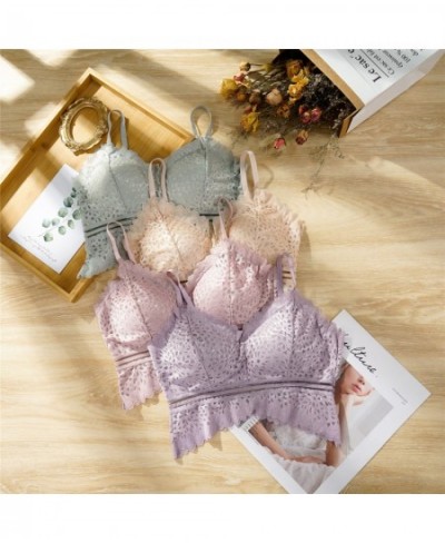 2023 new bra sexy gathering detachable exquisite lace breathable no steel ring bra lingerie $14.49 - Underwear