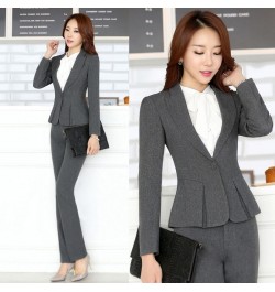 Women 2 Piece Skirt Blazer Set Office Lady Skirt Suits Uniform Female Business Work Outfit Jackets Workwear Autumn Winter 4XL...