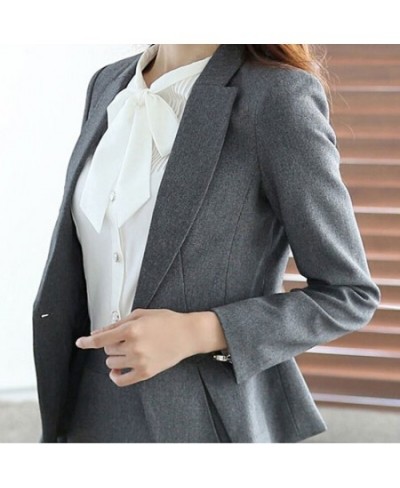 Women 2 Piece Skirt Blazer Set Office Lady Skirt Suits Uniform Female Business Work Outfit Jackets Workwear Autumn Winter 4XL...