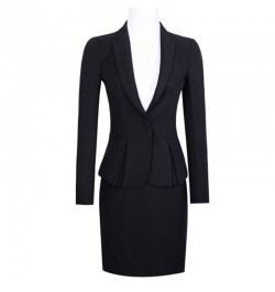 Women 2 Piece Skirt Blazer Set Office Lady Skirt Suits Uniform Female Business Work Outfit Jackets Workwear Autumn Winter 4XL...