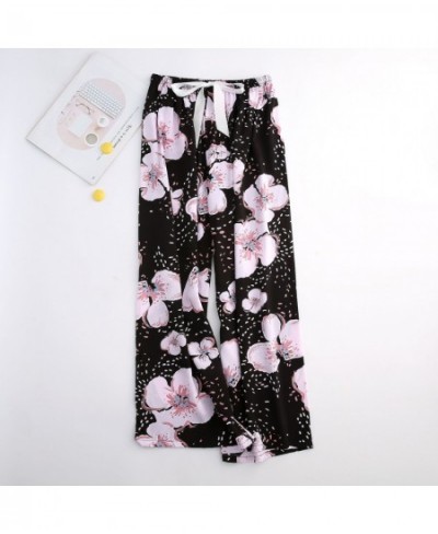 Casual Cute Women Loose Pajama Pants Summer Autumn Lounge Trousers Print Bottoms Stretch Waist Drawstring High Waist Home Pan...