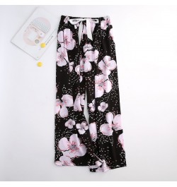 Casual Cute Women Loose Pajama Pants Summer Autumn Lounge Trousers Print Bottoms Stretch Waist Drawstring High Waist Home Pan...