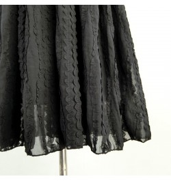 2023 Spring Summer Trend Korean Clothing Dongdaemun Woman Elegant Gothic Grunge Black High Waist Pleated Long Tulle Skirt y2k...