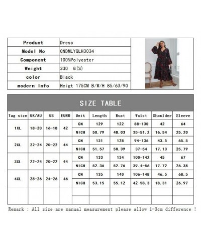 Plus Size Summer Dress XL-4XL Spring 2022 Black Chiffon Print Large Size Dress Korean Style Dress Plus Size Women Clothing $4...