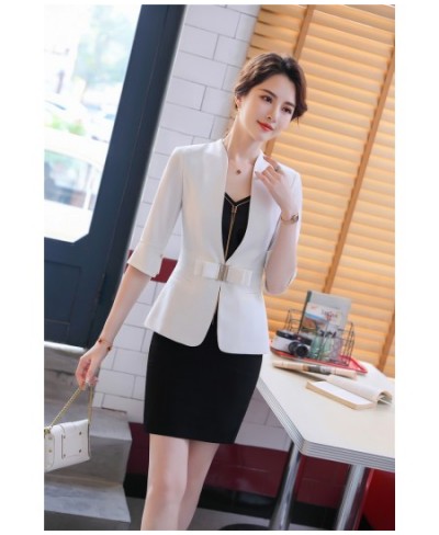 Novelty Wine Formal Ladies Office Work Wear Blazers Spring Summer Business Suits with Skirt and Jackets Coat for Women OL Set...