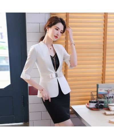 Novelty Wine Formal Ladies Office Work Wear Blazers Spring Summer Business Suits with Skirt and Jackets Coat for Women OL Set...