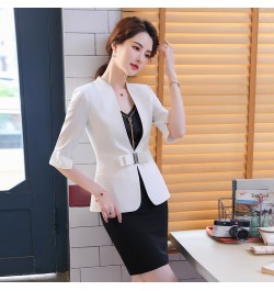 Novelty Wine Formal Ladies Office Work Wear Blazers Spring Summer Business Suits with Skirt and Jackets Coat for Women OL Set...