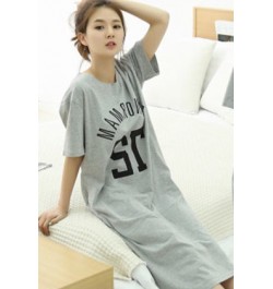 Nightgowns Women Printed Side-slit Stylish Kawaii Cartoon Stylish Loose Chic Sweet Korean Style Womens Sleepshirts Homewear $...