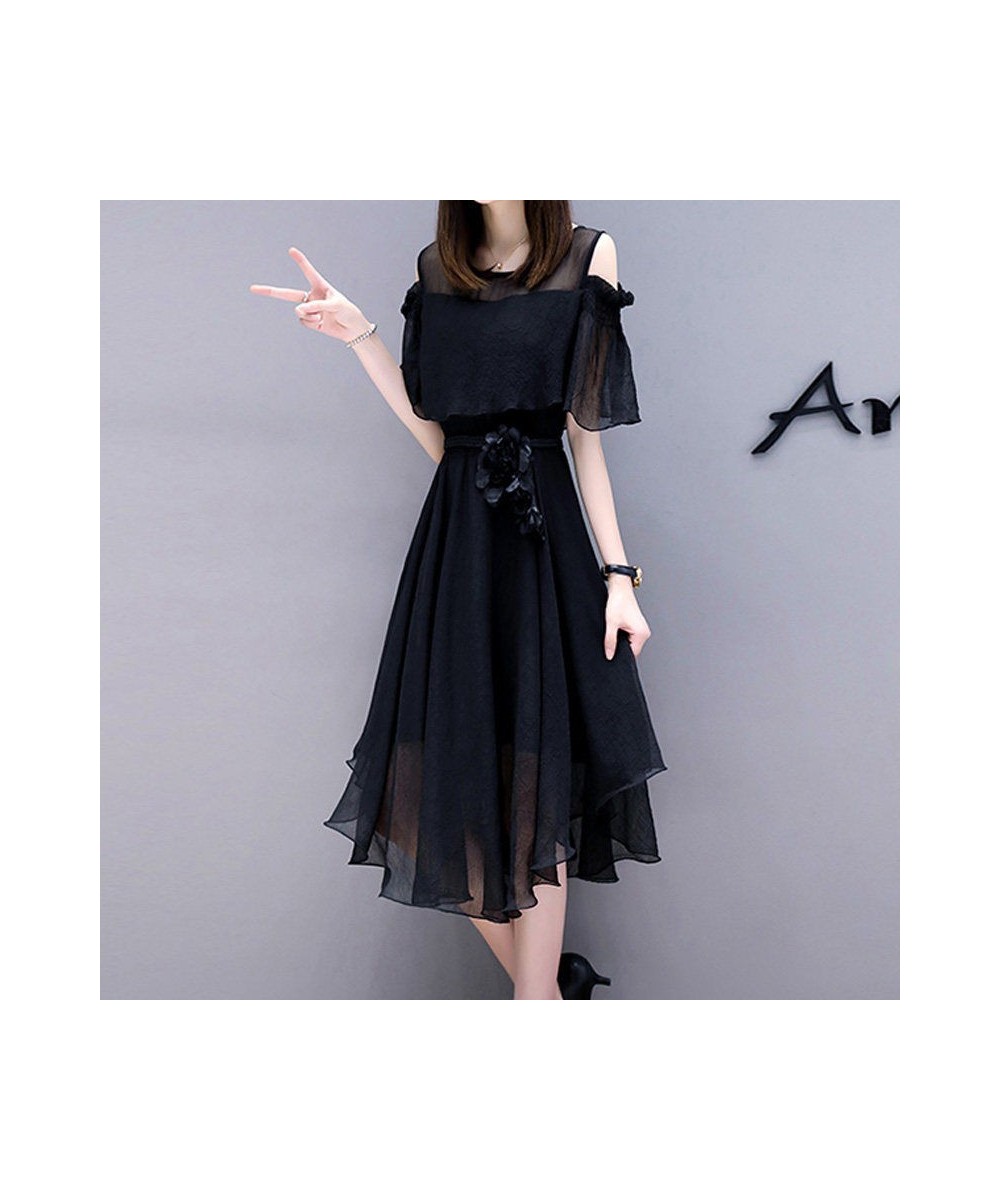 Women Chiffon Dress 2022 New Fashion Sweet Slim Summer Strapless Dresses For Female Oversize Solid $56.28 - Dresses