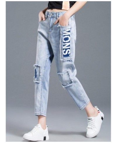 2023 Baggy Jeans Woman High Waist Loose Harem Pants Elastic Cotton Denim Pants Women Denim Jeans Mom Ripped Jeans pantalon $4...