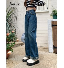 Fringed Jeans for Women Blue High Waist Straight Wide Leg Pants Street Fashion Denim Pants Loose Comfortable Jeans Female $45...