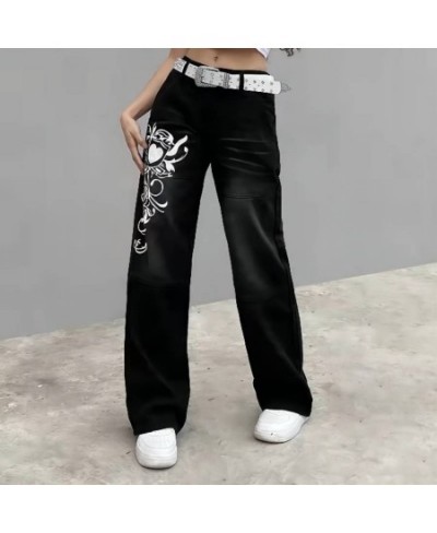 Vintage Low Waisted Cargo Pants Harajuku Grunge Y2K Aesthetics Indie Women's Jeans Pockets Korean Streetwear Retro Trousers $...