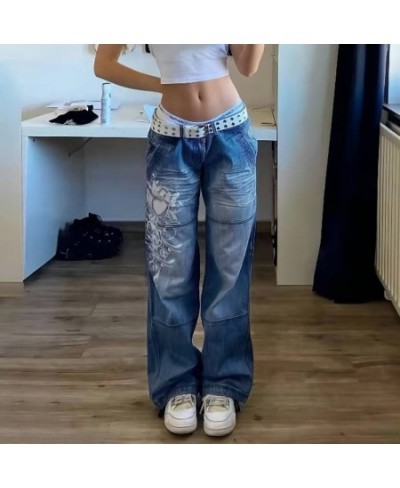 Vintage Low Waisted Cargo Pants Harajuku Grunge Y2K Aesthetics Indie Women's Jeans Pockets Korean Streetwear Retro Trousers $...