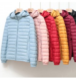 Fall Winter Women Ultralight Thin Down Jacket White Duck Down Hooded Jackets Remove Hat Warm Coat Parka Female Portable Outwe...