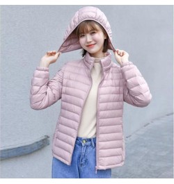 Fall Winter Women Ultralight Thin Down Jacket White Duck Down Hooded Jackets Remove Hat Warm Coat Parka Female Portable Outwe...