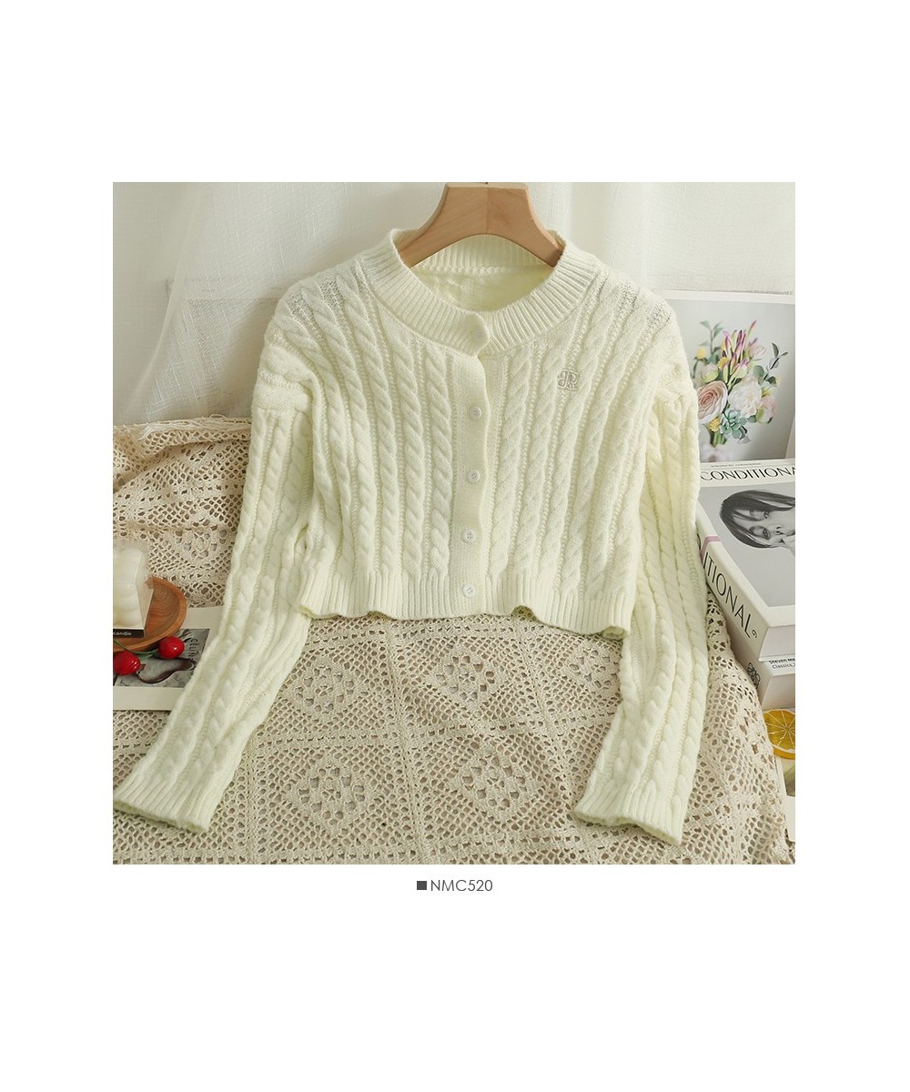 Knitting Causal Solid Color O-neck Long Sleeve Women Sweater New 2022 Autumn Fashion Single Row Button Cardigan Top Coat Kore...