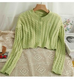 Knitting Causal Solid Color O-neck Long Sleeve Women Sweater New 2022 Autumn Fashion Single Row Button Cardigan Top Coat Kore...