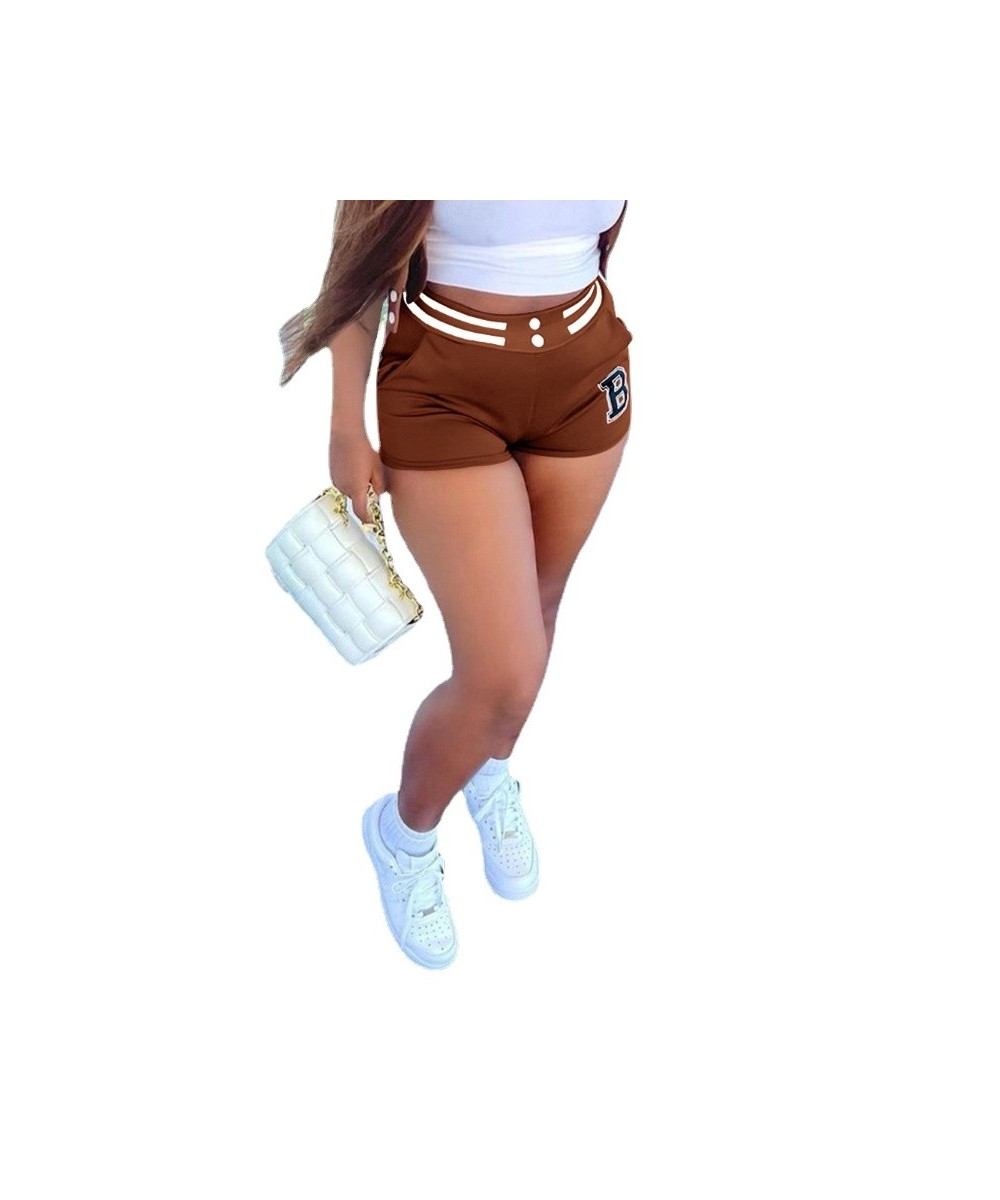 Women's summer elastic Letters breathable sports casual shorts $36.69 - Underwear