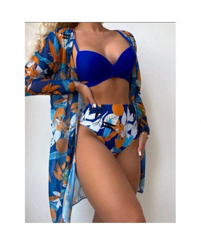 2022 Sexy Bikinis & Cover Set Women Swimsuit Printed Swimwear High Waist Summer Strappy Bathing Suit Beach Wear Biquini Femal...