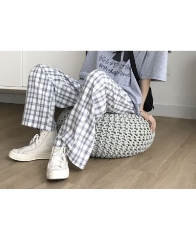 Spring Japanese Plaid Pants Sleep Bottoms Woman Pajamas Pants Bottoms Sleepwear Pants Pajama for Woman Pijama Mujer Homewear ...