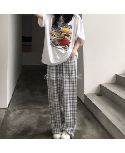 Spring Japanese Plaid Pants Sleep Bottoms Woman Pajamas Pants Bottoms Sleepwear Pants Pajama for Woman Pijama Mujer Homewear ...