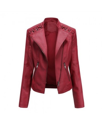 Fashion Faux Leather Jackets Chaqueta Mujer Basic Jacket Women Outfits Moto Biker Coat Woman Clothes Gothic PU Leather Outwea...